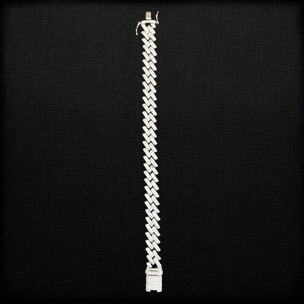 Fashion Iced Out Handmade Prong Set Miami Cuban Bracelet